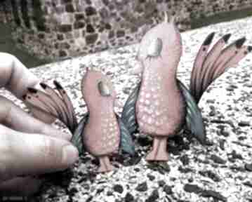 Ptaszek różowy - magnes na lodówkę magnesy kabuka dekoracja drewniana, pomysł na prezent