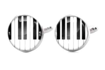 Pianino 0905 spinki mankietów pianista fortepian muzyczne ręcznie