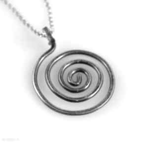 Spirala - srebrny wisior 2310-09 caltha, wisiorek ze srebra, minimalistyczna biżuteria
