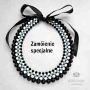 Zamówienie specjalne naszyjniki bead story korale, kolia, wstążka, kokarda