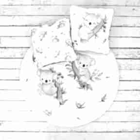 Koala biel welurowa mata do zabawy oraz dwie poduszki pokoik dziecka nuva art duża
