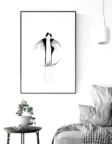 Obraz 50x70 cm wykonany ręcznie 3525576 art krystyna siwek do salonu, grafika czarno biała