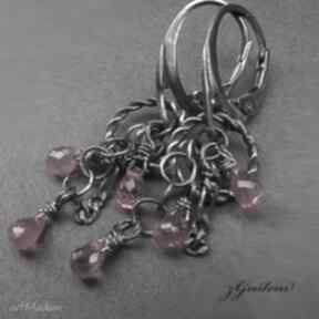 Rubinowe krople bijoux by marzena bylicka rubin, srebro, oksydowane, delikatne