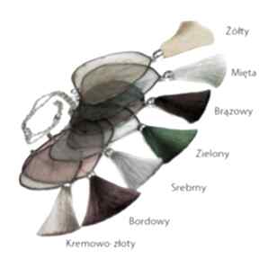 z naturalnym liściem - kolory artseko z liści - motyw liścia, z chwostem, unikatowy naszyjnik