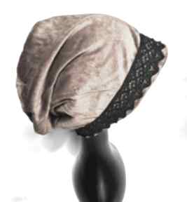Aksamit - boho folk: czapka, etno. Frędzle