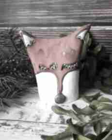 figurka ceramika badura lis, lisek, ceramiczny liska, unikatowe dekoracje, zwierzęta