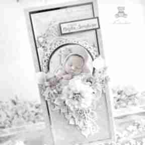 Kartka na chrzest święty, pamiątka chrztu "mylittlebaby"gotowa scrapbooking lulaczkowo