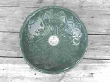 Unikatowa - wiejskim stylu, rustykalna folkowa umywalka - koronką ceramika