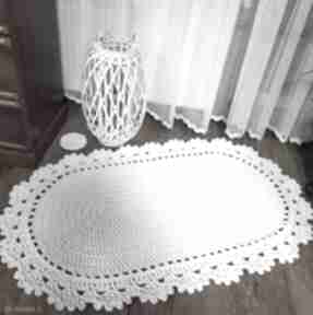ze bawełnianego 70x130 cm misz masz dorota dywan, owalny, z koronką, sznurka, szydełkowy