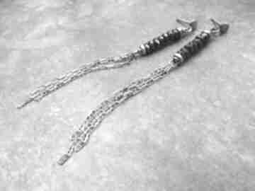 Długie łańcuszki lahovska kolczyki srebrne, srebro, na sztyftach, lekkie