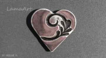 Walentynkowe serduszki magnes ceramiczny magnesy lama art, serce