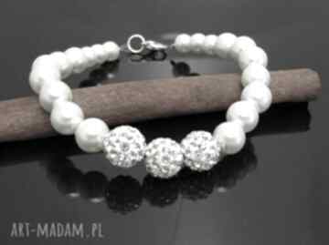 Bransoletka swarovski crystal srebro shamballa srebrny pyl