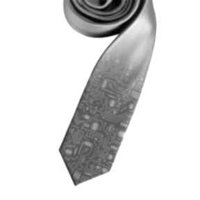 z nadrukiem - krawaty gabriela krawczyk krawat, nadruk, śledź, układ, scalony