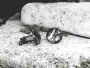 Stalowe miedziane z abstrakcyjnym wzorem marmurek #00150 metal earth mankietów, ślubne spinki