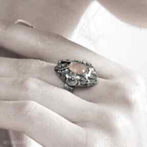 Marise okwiecony srebrny pierścionek z agatem 8mm artseko, agat, pierścień, srebro