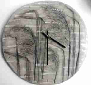Duży zegar "przeminęło z wiatrem" ceramika eva art rękodzieło, ścienny z gliny, dekoracja