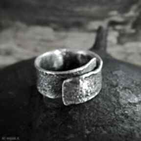 Regulowana obrączka srebrna męska zofia gladysz pierścionek, dla mężczyzn