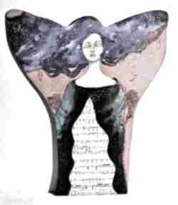 "potencjał" obraz akrylowy na drewnie artystki adriany laube - kobieta, portret, zawieszka