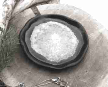 Ceramiczny talerzyk c413 ceramika shiraja, na biżuterię, prezent - podstawka