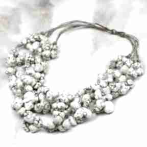 Lniany naszyjnik w stylu etno c671 naszyjniki everyday women sznurkowy - etniczna biżuteria
