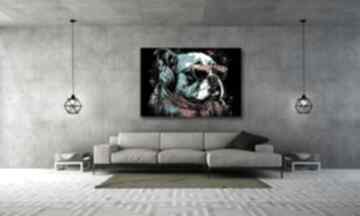 Obraz na płótnie 11 buldog pop 120x80 ale obrazy pies, art, design