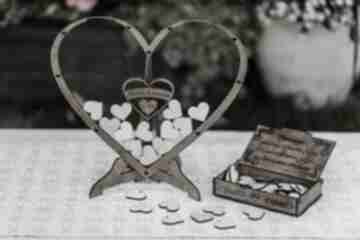 Księga gości w kszktalcie serca treetrue art drewno, ślub, wesele - 3d, prezent