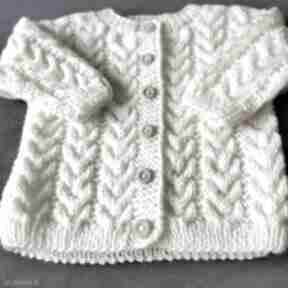 Sweterek "kremowy" gaga art, niemowlę, rękodzieło, włóczka akrylowa