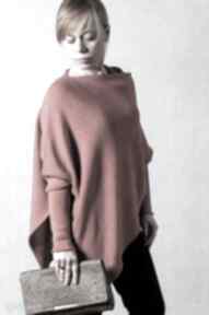 swetry hermina damski, sweter, wełniany ponczo, styl oversize