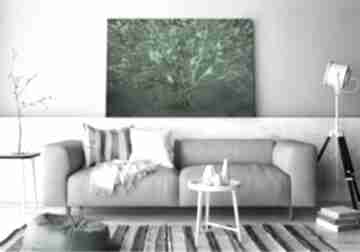 Obraz do salonu drukowany na płótnie drzewo w odcieniach zieleni 120x80cm 02648 ludesign