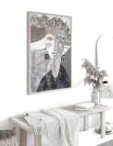Plakat 30x40 cm - niesforna dama plakaty gabriela krawczyk, wydruk, grafika, kobieta, portret