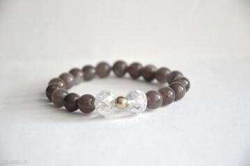 Kamienie, awenturyn: kryształy, brąz: nowość: prezent bracelet by sis