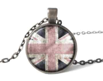 Wielka brytania - medalion z łańcuszkiem naszyjniki eggin egg, flaga, londyn