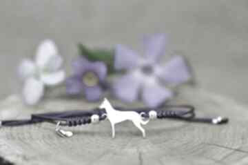 Owczarek belgijski malinois - bransoletka z psem, srebro 925 pasją i pędzlem biżuteria z pies