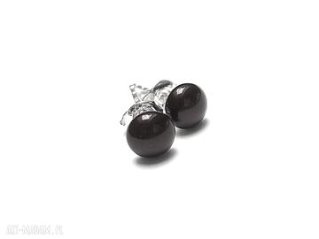 Marsala pearls sztyfty srebro perły swarovski kolczyki wykonane