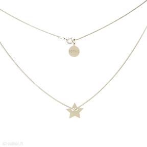Złoty naszyjnik modowy symbol gwiazdka gwiazda łańcuszek żmijka fashion sotho