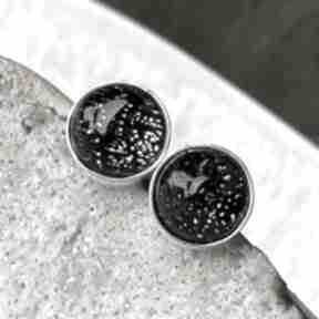 Mieniące ze srebra d016 artseko sztyfty, błyszczące, okrągłe czarne się