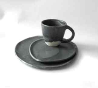 Zestaw śniadaniowo obiadowy ceramika ceramystiq studio, komplet naczyń, talerz