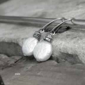 Perła " biwa" - kolczyki arvena, biżuteria autorska, któtkie