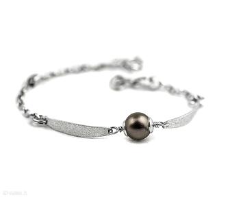 Zgustem perła, bransoletka srebrna, srebro 925