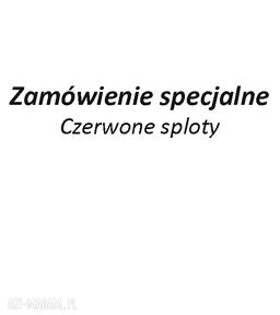 Zamówienie specjalne - czerwone sploty poduszki