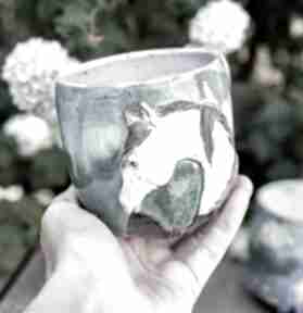 Handmade ceramiczny kubek z koniem morska piana - ok 510 ml ceramika azul horse na prezent