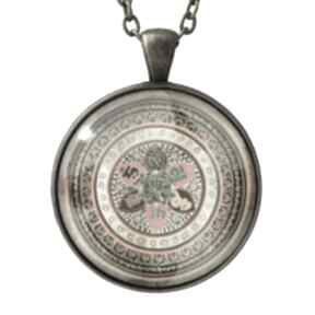 Kolorowa mandala - duży medalion z łańcuszkiem naszyjniki