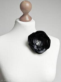 Duża elegancka broszka przypinka kwiatek do żakietu sukienki pracownia zolla, kwiat