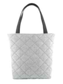 Quilted gray na ramię aneta pruchnik torebka, pikowana, shopper