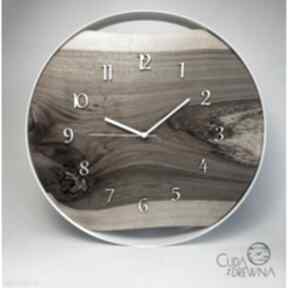 Biały 50 cm styl, zegary cuda z drewna zegarek, duży, zegar ścienny loft, nowoczesny