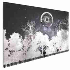 Obraz na płótnie - 120x80 cm 40201 vaku dsgn drzewa, noc, dzień, słońce, dziewczynka