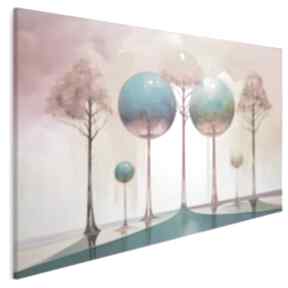 Obraz na - 120x80 cm 105801 vaku dsgn kule, korony drzew, abtrakcyjne drzewa, kolorowy płótnie
