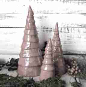 Święta upominki! Zestaw 3 choinek ceramicznych dekoracje świąteczne badura ceramika choinka