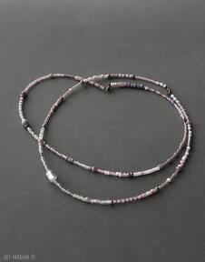 Boho minimalistycznie na różowo dwa naszyjniki handmade pink seed beads uwaga 3w1: galeria