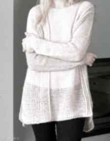 Sweter z alpaki swetry the wool art, na drutach, z kobiecy prezent